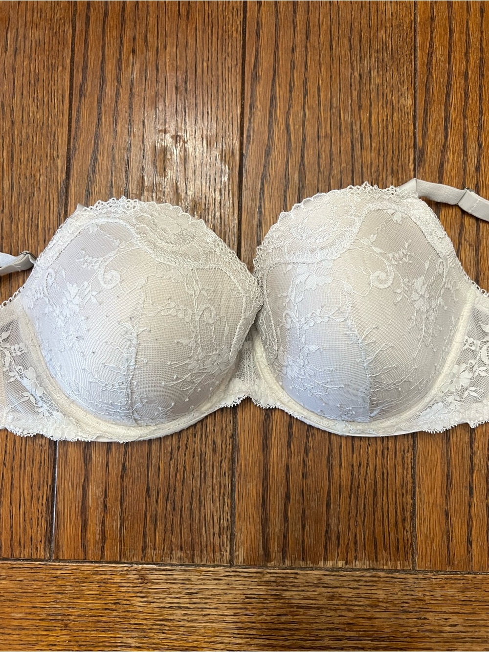 victorias secret dream angels lined demi bra 36DDD lace mesh underwire